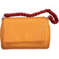 Orange Polyethylene Women Handbag