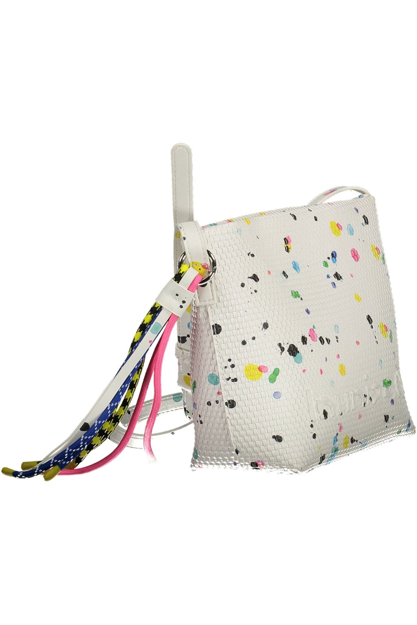 White Polyester Women Handbag