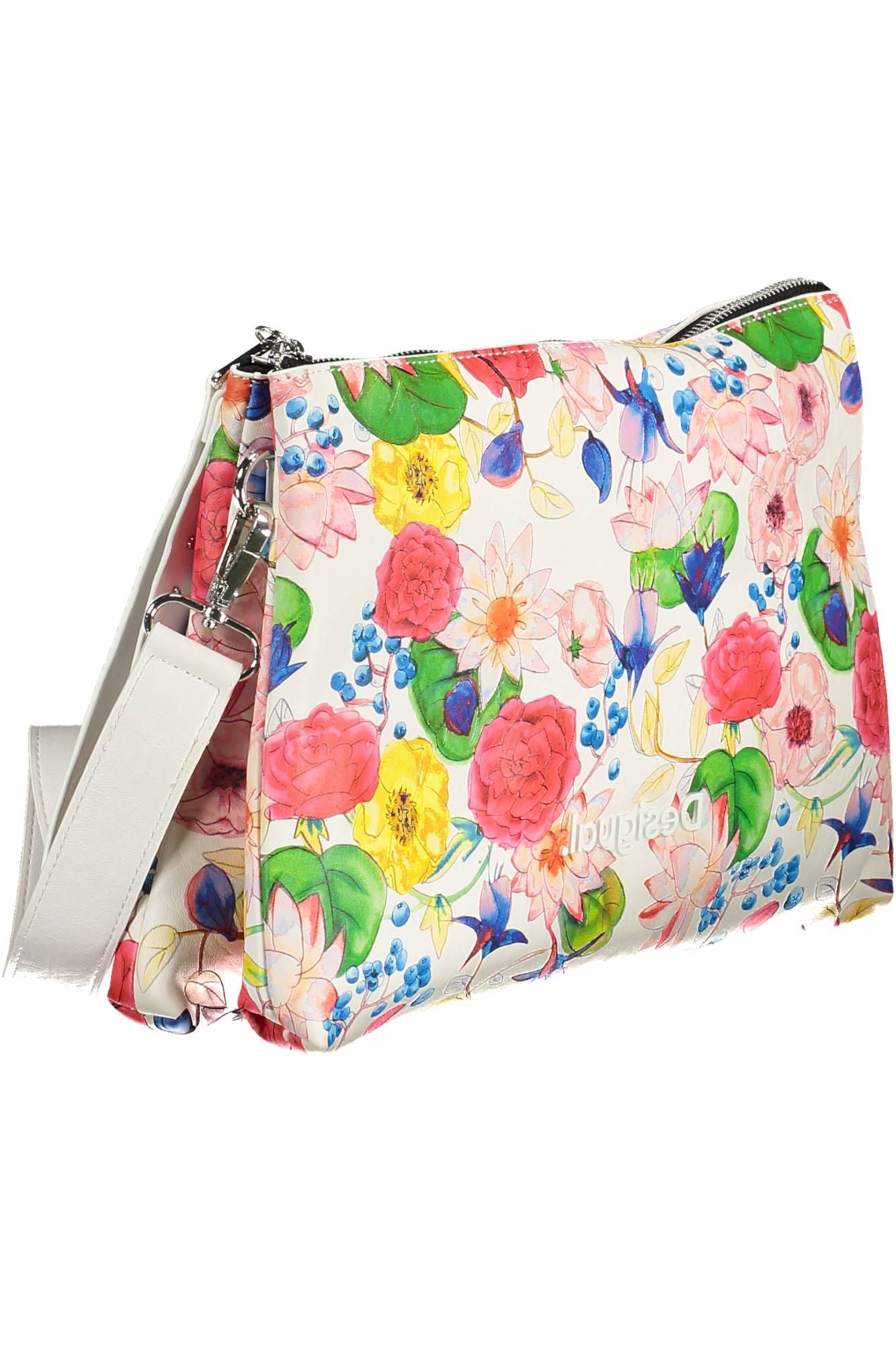 White Polyurethane Women Handbag