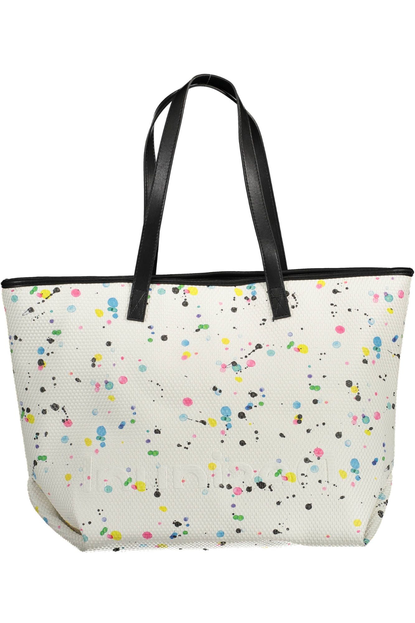 White Polyester Women Handbag