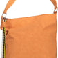 Orange Polyurethane Women Handbag