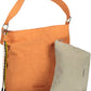Orange Polyurethane Women Handbag