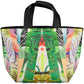 Green Polyurethane Women Handbag
