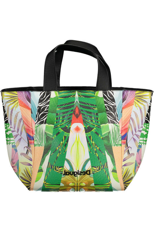 Green Polyurethane Women Handbag