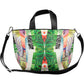 Green Polyurethane Women Handbag