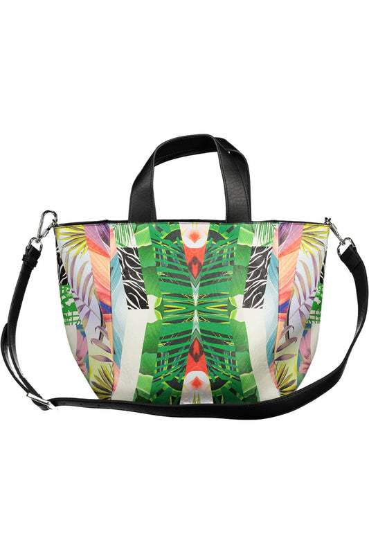 Green Polyurethane Women Handbag