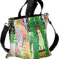 Green Polyurethane Women Handbag