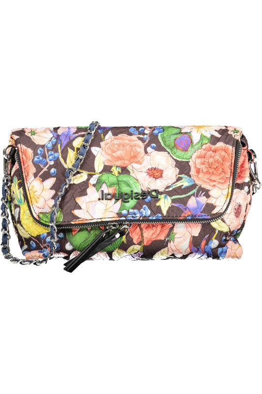 Black Polyurethane Women Handbag