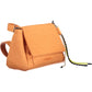 Orange Polyurethane Women Handbag