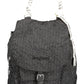 Black Polyester Women Convertible Handbag
