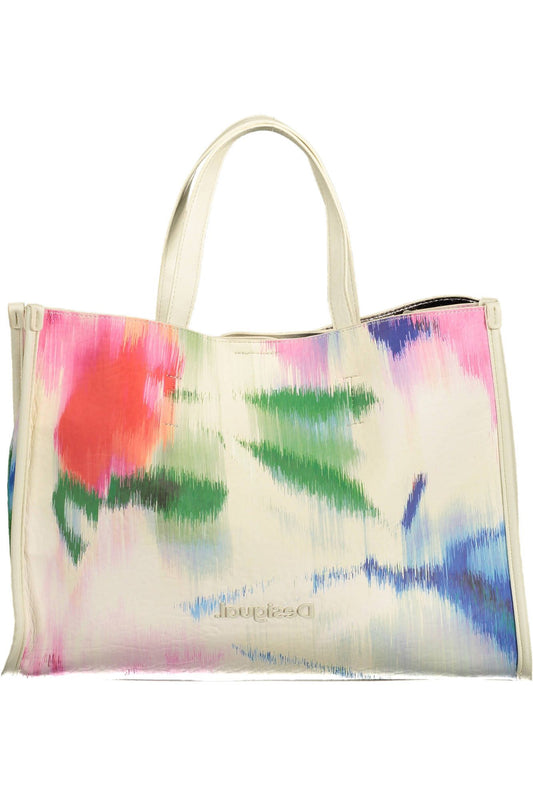 White Polyurethane Women Handbag