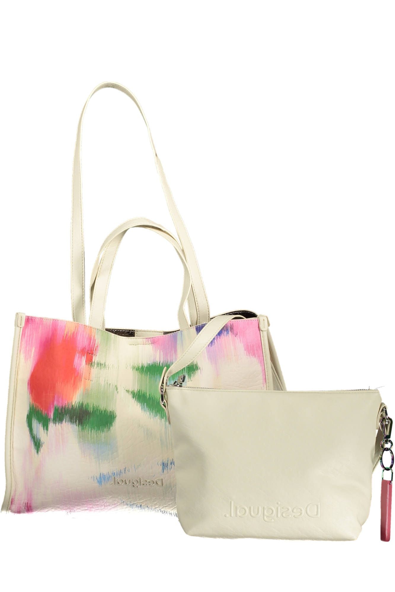 White Polyurethane Women Handbag
