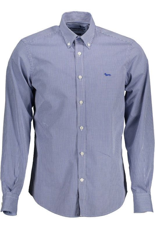 Blue Cotton Men Shirt