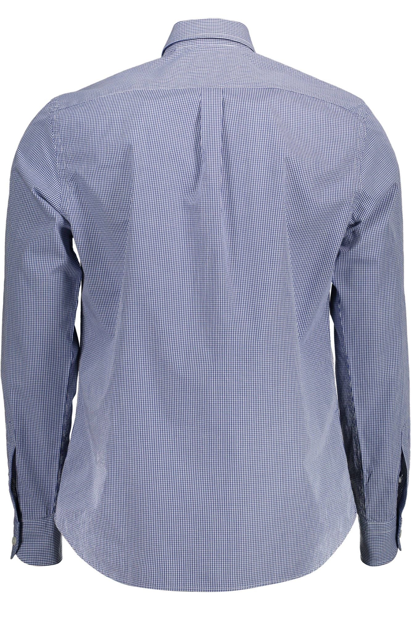 Blue Cotton Men Shirt