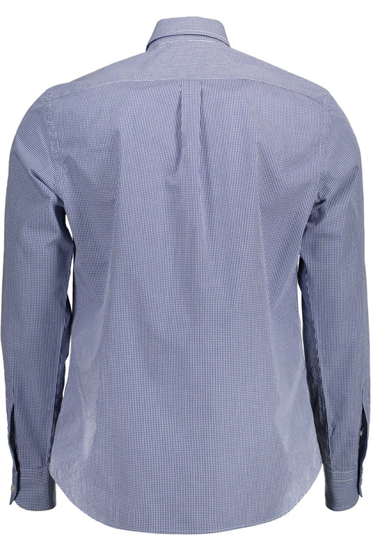 Blue Cotton Men Shirt