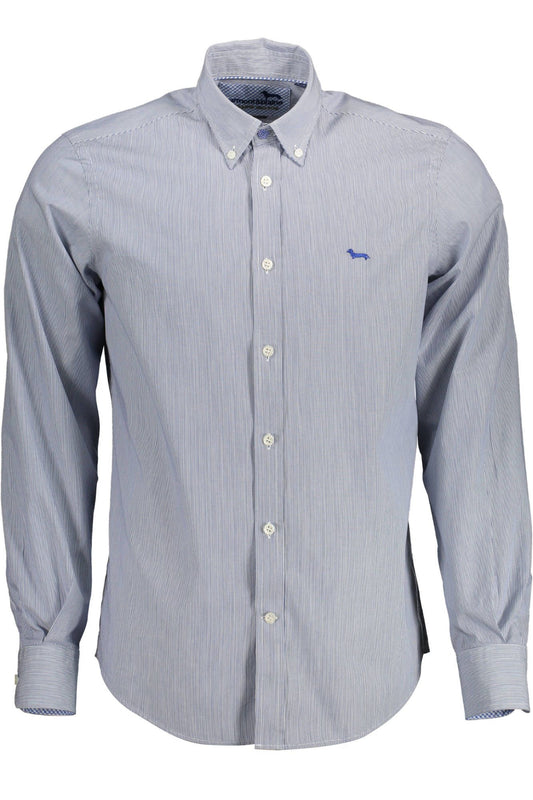 Blue Cotton Men Shirt