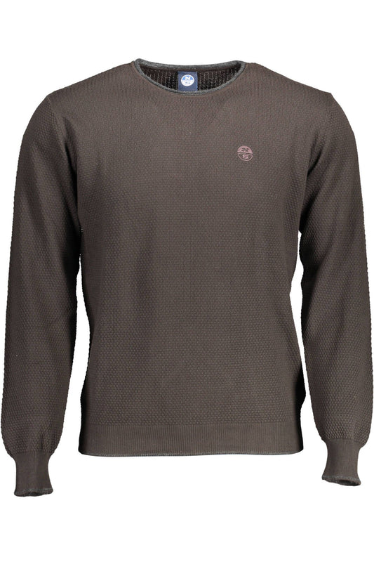 Brown Cotton Men Sweater