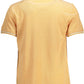 Orange Cotton Men Polo Shirt