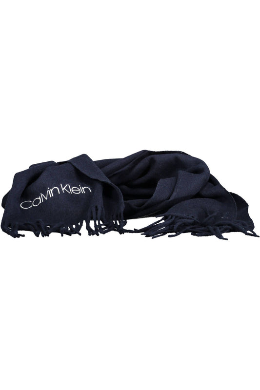 Blue Wool Men Scarf
