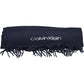 Blue Wool Men Scarf