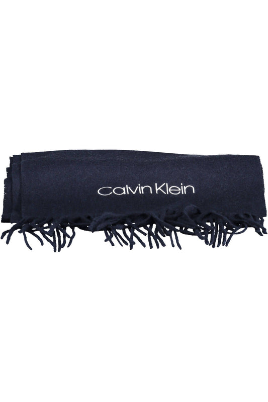 Blue Wool Men Scarf