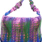 Blue Polyester Women Handbag
