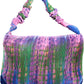 Blue Polyester Women Handbag