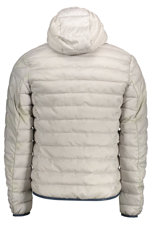 Gray Polyester Men Jacket