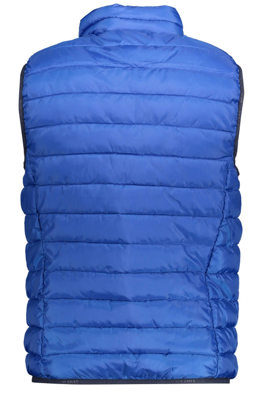 Blue Polyester Men Jacket