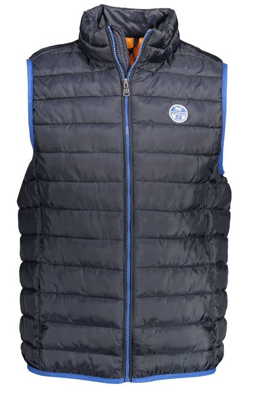Blue Polyester Men Jacket