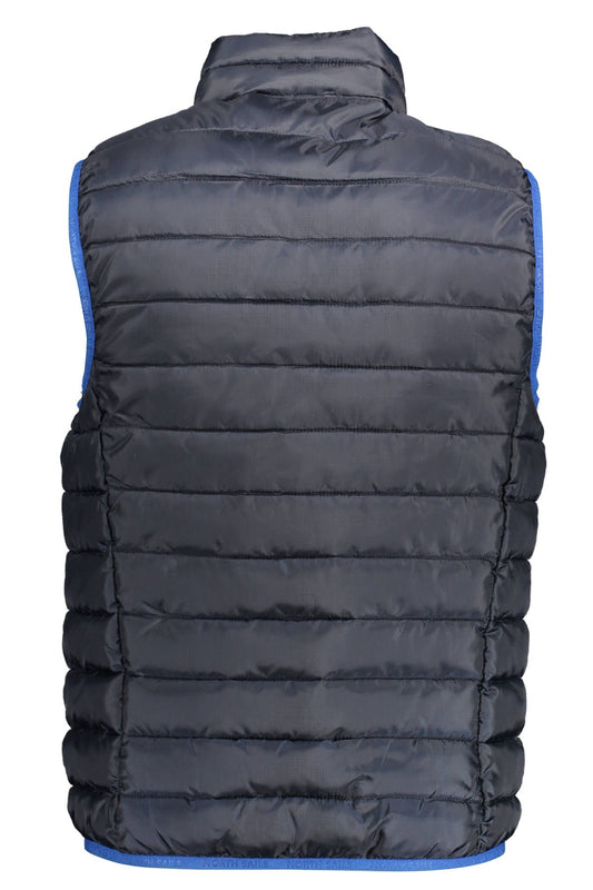 Blue Polyester Men Jacket