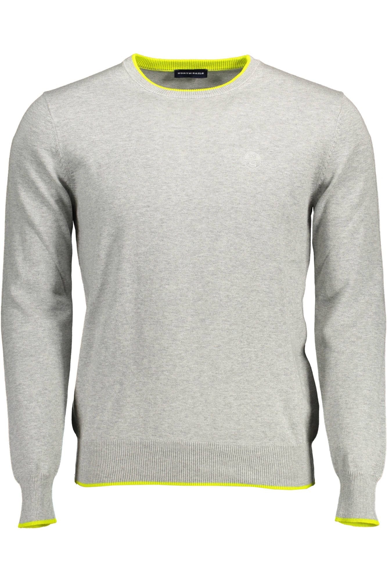 Gray Cotton Men Sweater