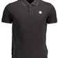 Black Cotton Men Polo Shirt