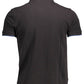 Black Cotton Men Polo Shirt