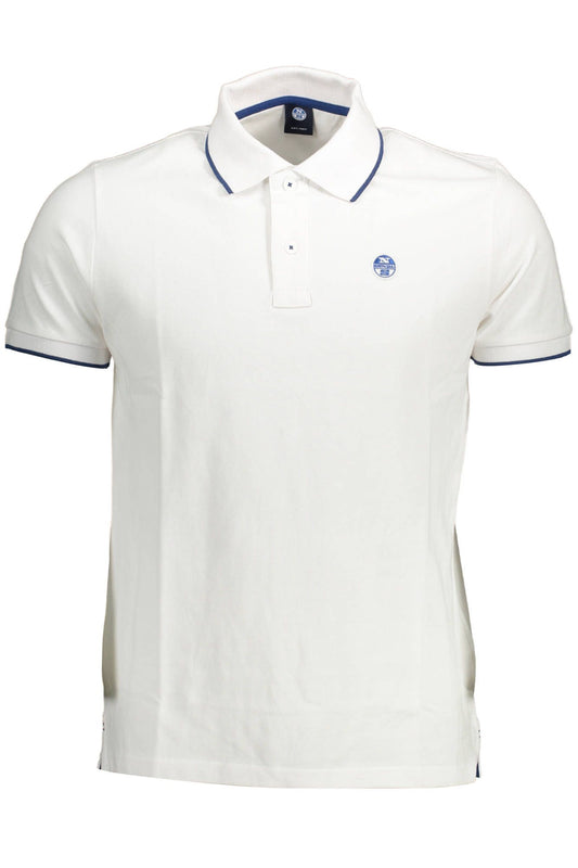 White Cotton Men Polo Shirt