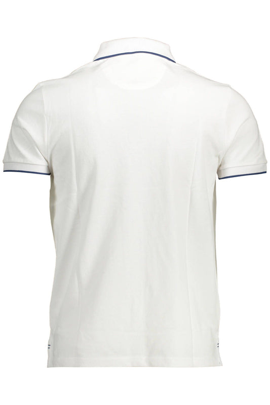 White Cotton Men Polo Shirt