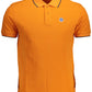 Orange Cotton Men Polo Shirt