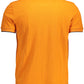 Orange Cotton Men Polo Shirt