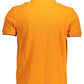 Orange Cotton Men Polo Shirt
