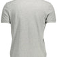 Gray Cotton Men Polo Shirt