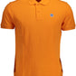 Orange Cotton Men Polo