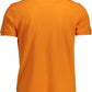 Orange Cotton Men Polo