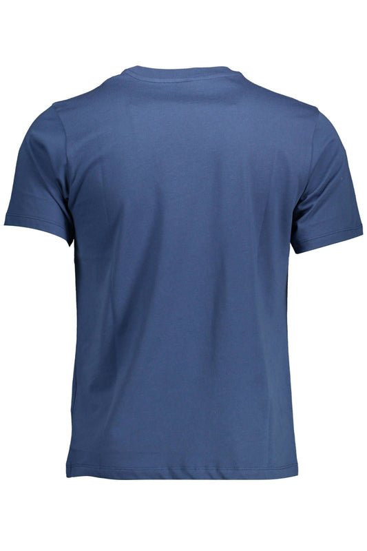 Blue Cotton Men T-Shirt
