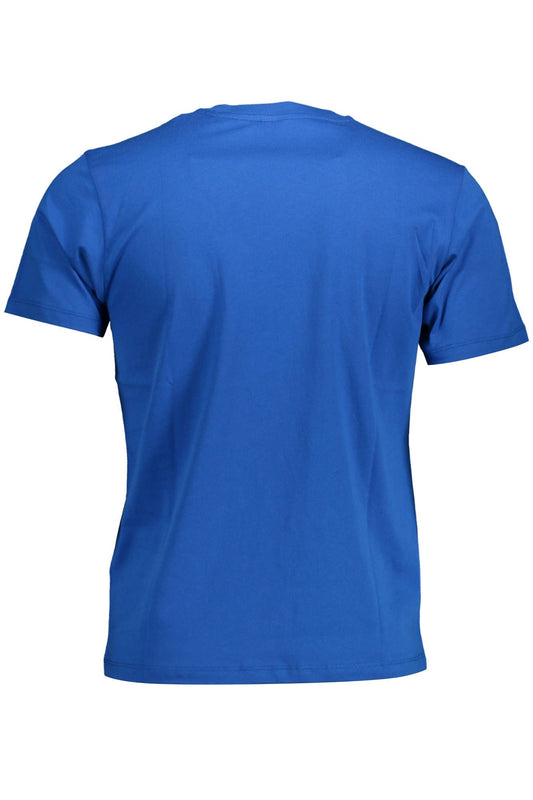 Blue Cotton Men T-Shirt