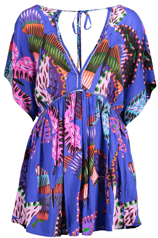 Blue Cotton Women Dress