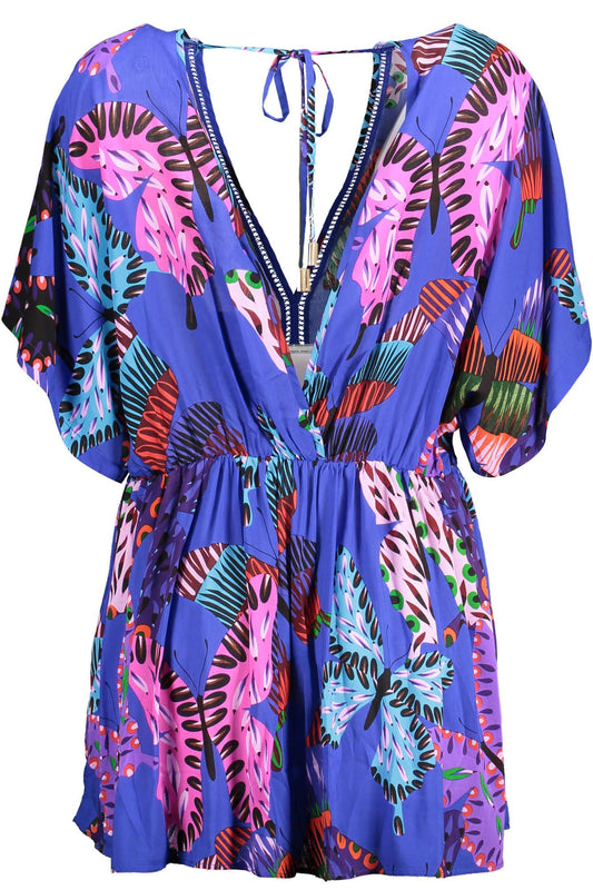 Blue Cotton Women Dress