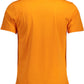 Orange Cotton Men T-Shirt