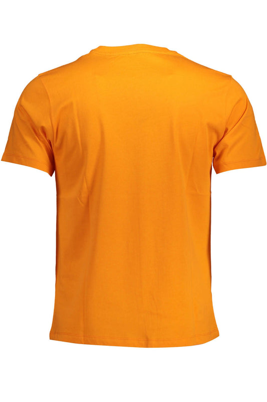 Orange Cotton Men T-Shirt
