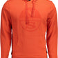 Red Cotton Men Hooded Sweater