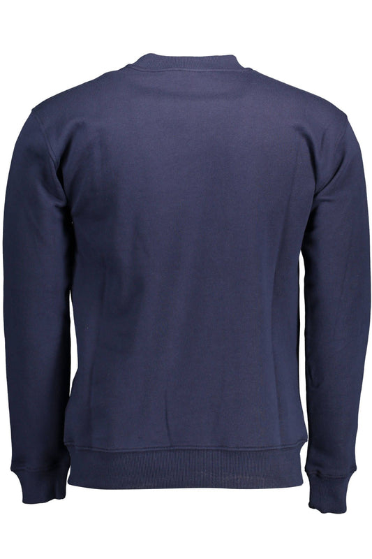 Blue Cotton Men Sweater